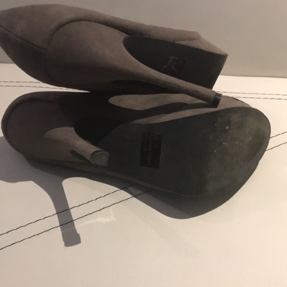 very pretty shoes in gray and blue suede - Picture 4 of 4